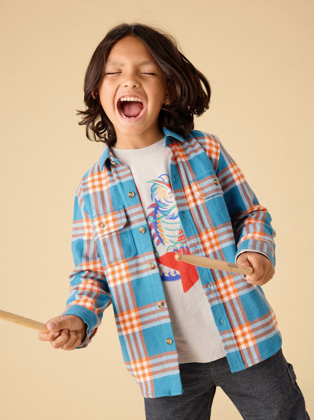 Tea Collection Tea Flannel Button Up Shirt