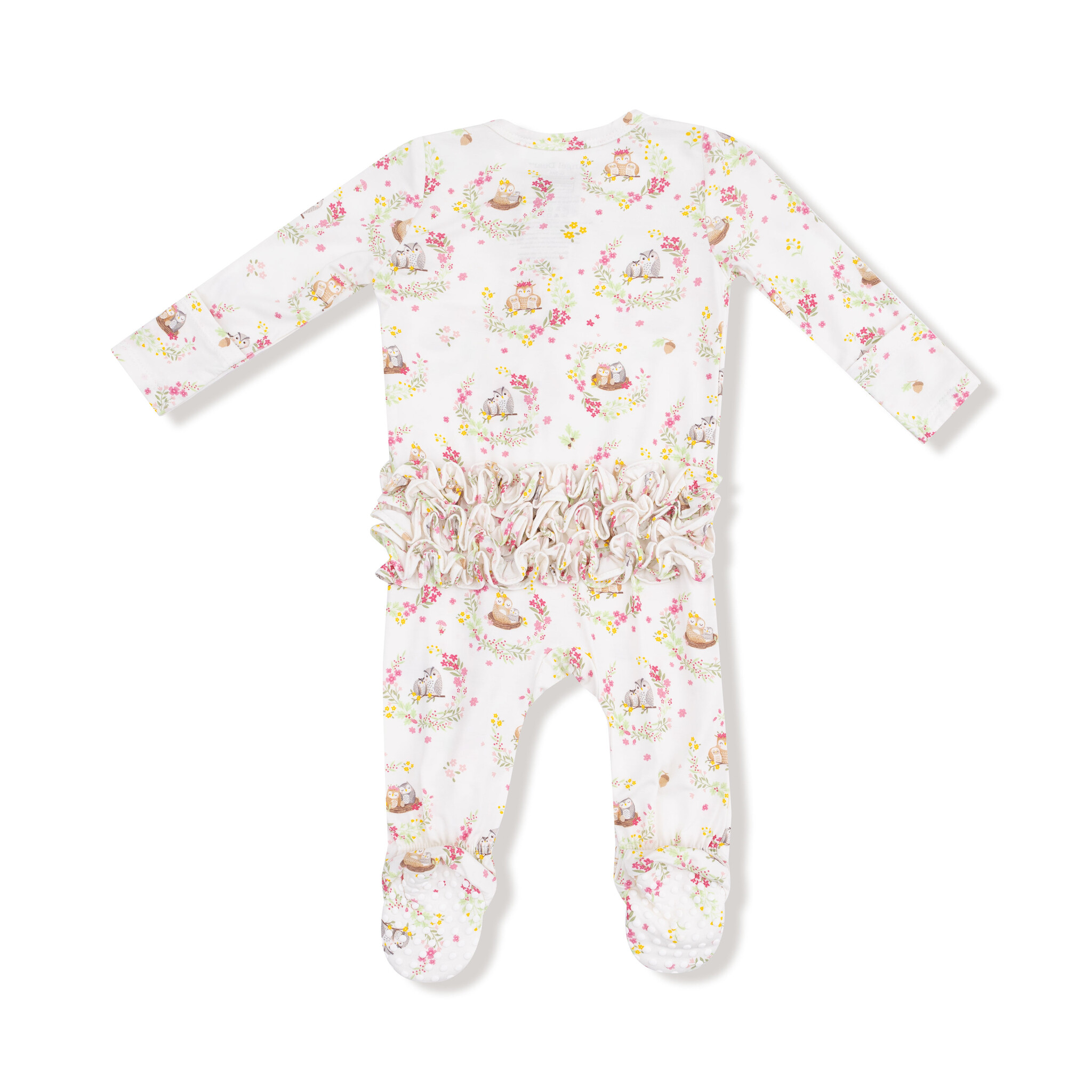 Angel Dear Angel Dear Floral Owl Families 2 Way Zipper Footie