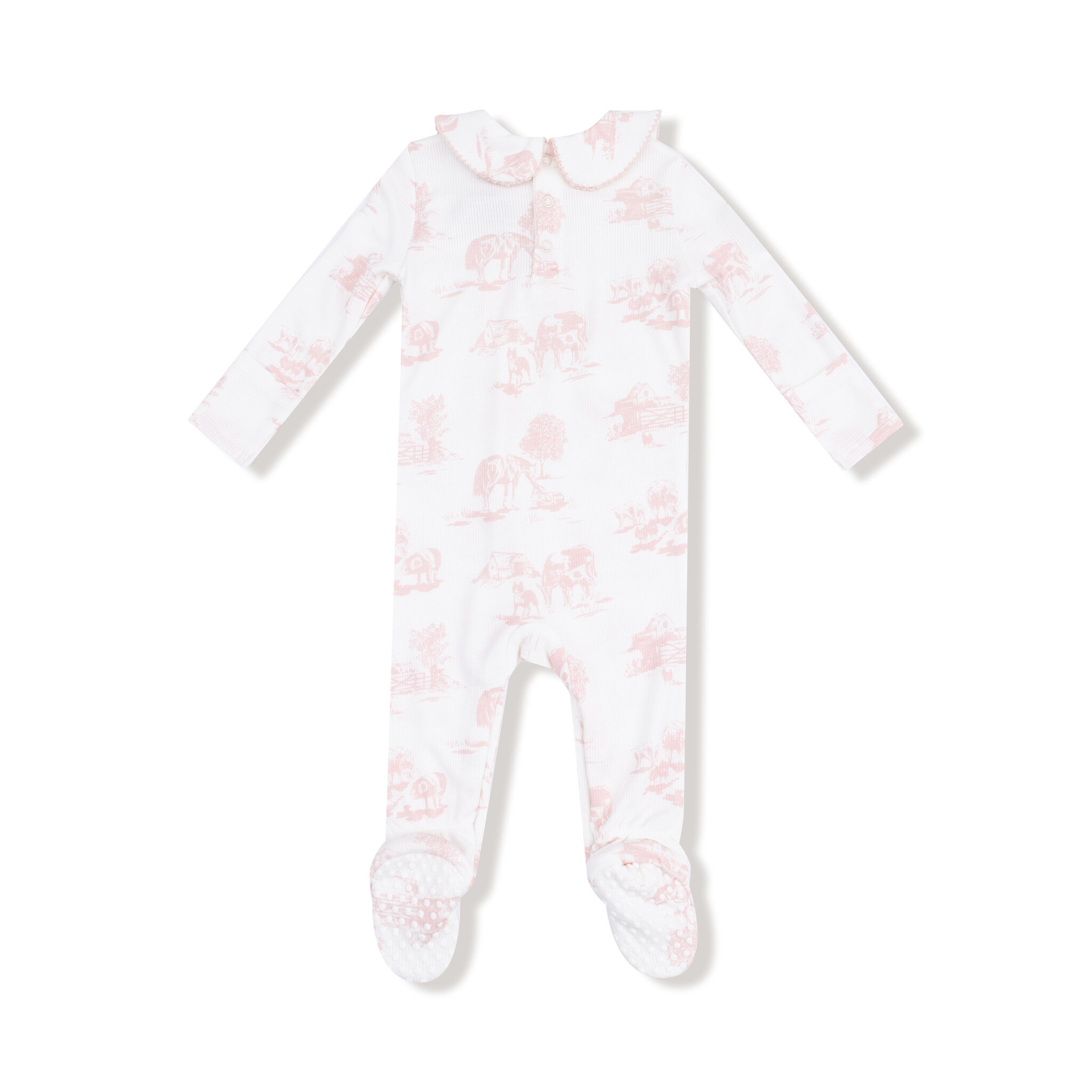 Angel Dear Angel Dear Farm Toile 2 Way Zipper Footie