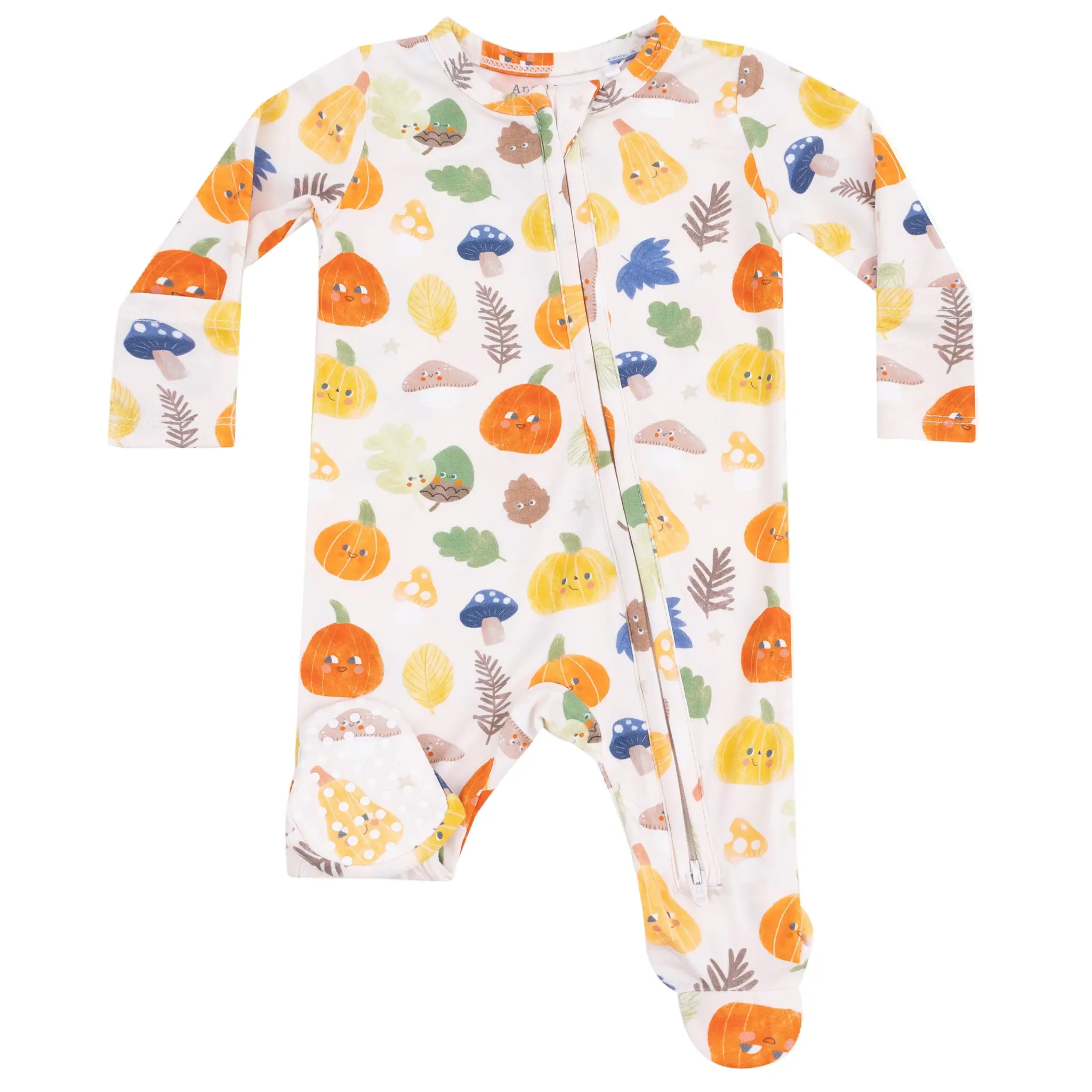 Angel Dear Angel Dear Autumn Pumpkin  2 Way Zipper Footie