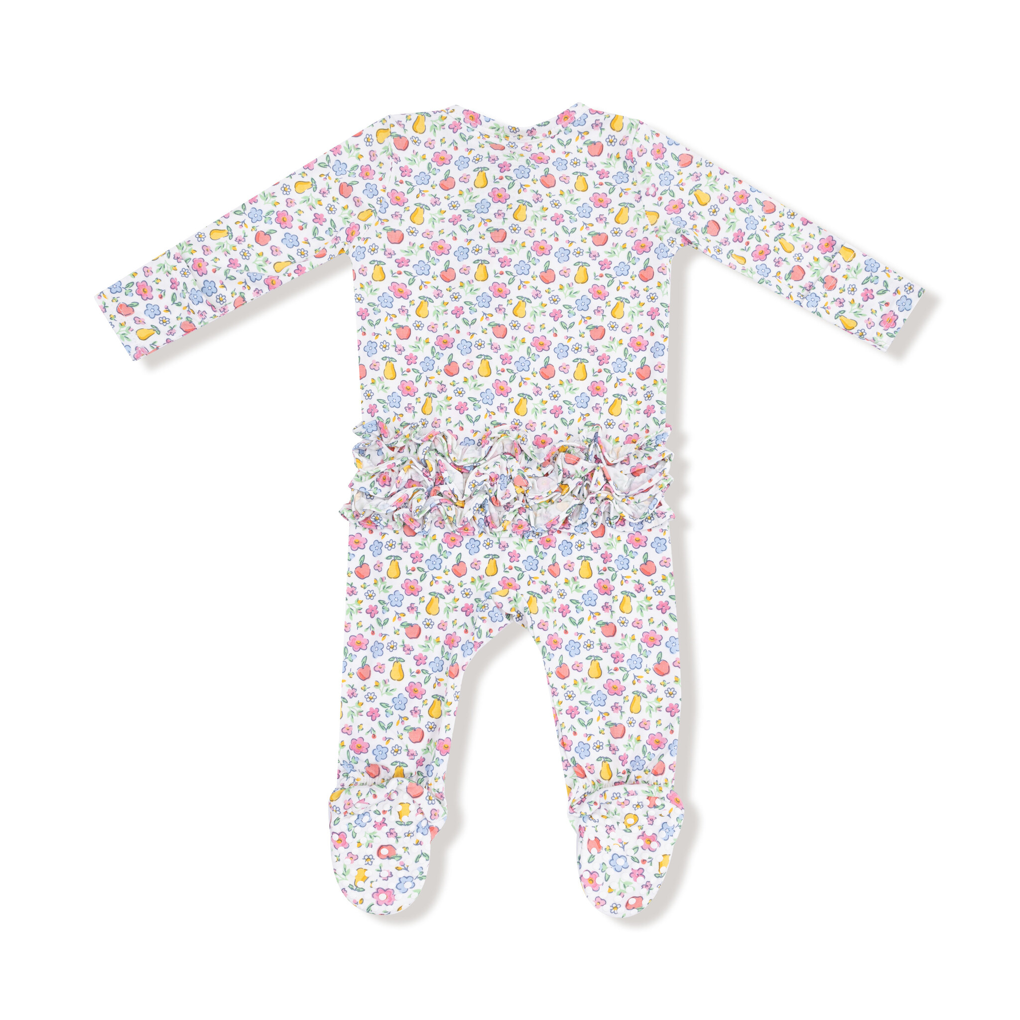 Angel Dear Angel Dear Fall Fruit Floral 2 Way Zipper Footie