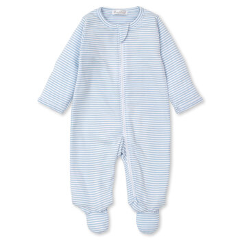 kissy kissy Kissy Kissy Stripe Zipper Footie