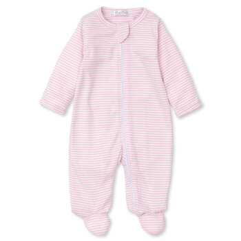 kissy kissy Kissy Kissy Stripe Zipper Footie
