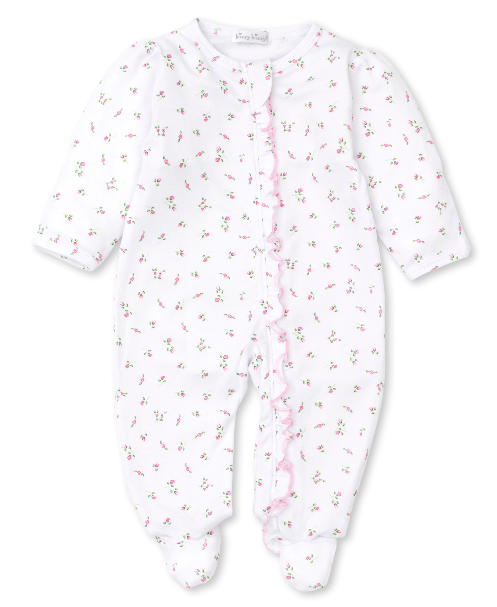 kissy kissy Kissy Kissy Garden Print Zipper Footie