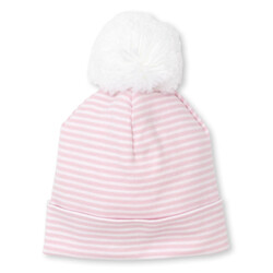 kissy kissy Kissy Kissy Stripe Pom Pom Hat