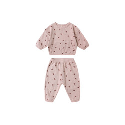 Quincy Mae Quincy Mae Hearts Waffle Slouch Set