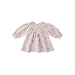 Quincy Mae Quincy Mae Bows Smocked Dress