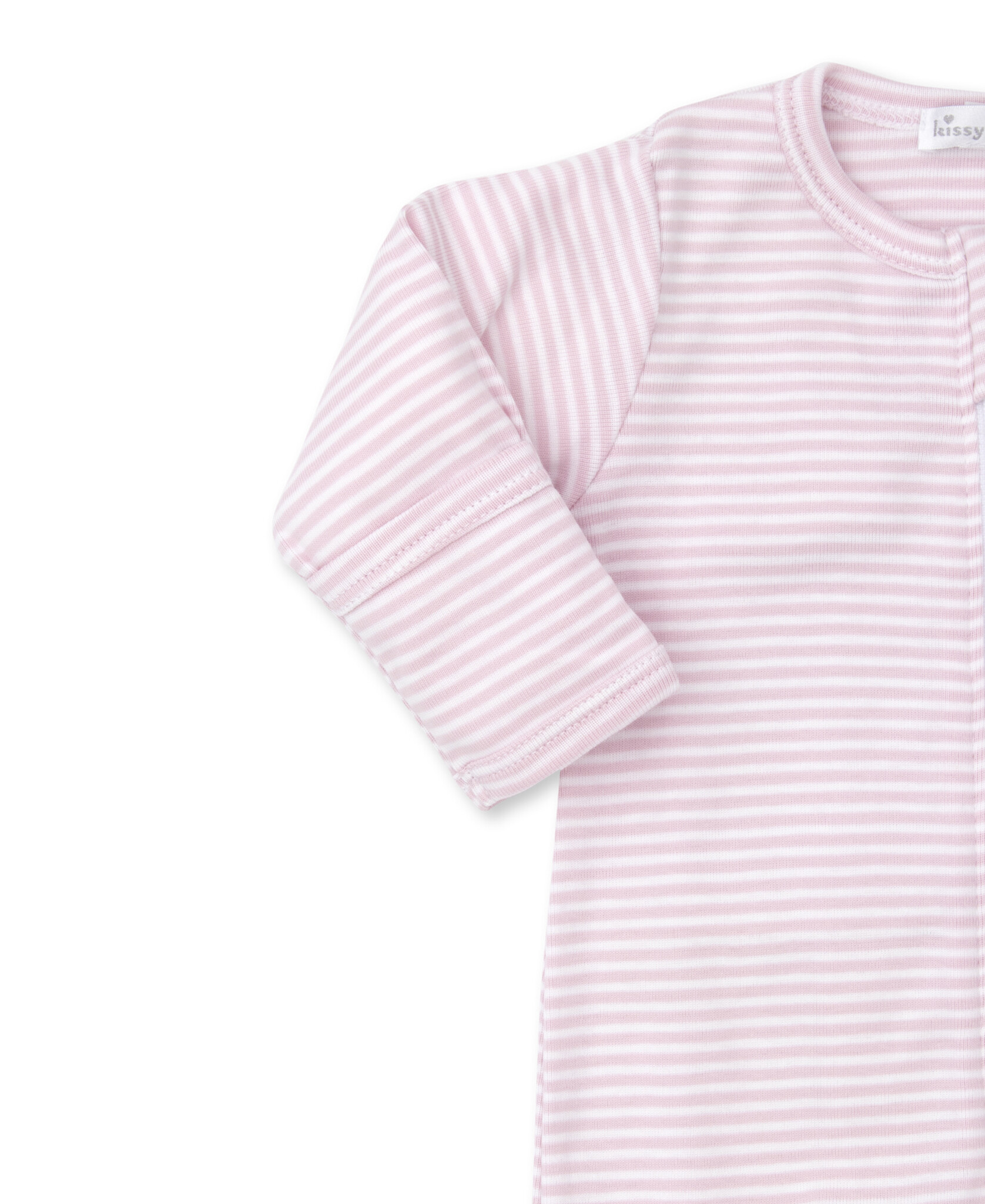 kissy kissy Kissy Kissy Stripe Zipper Footie