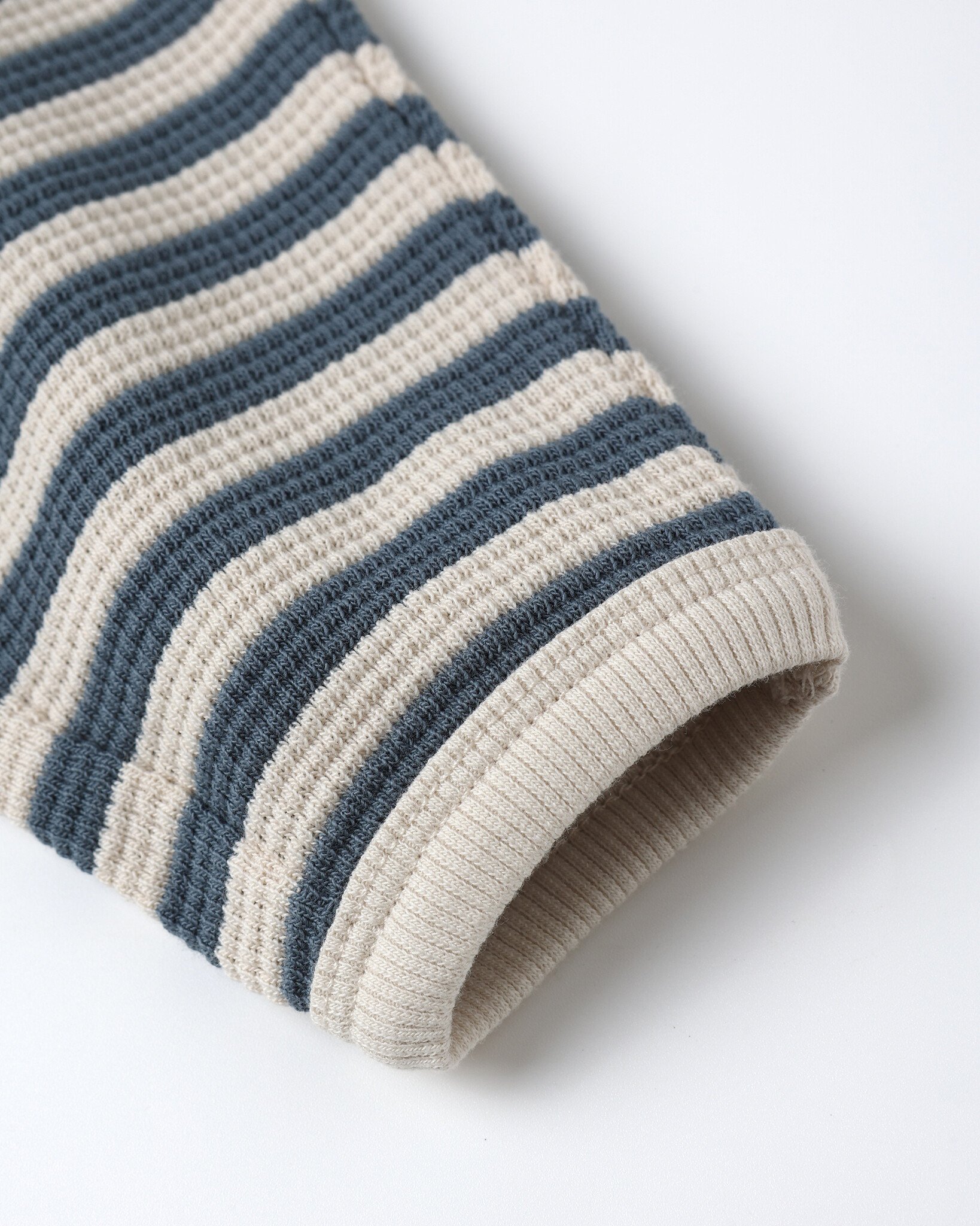 Quincy Mae Quincy Mae Ocean Stripe Waffle Slouch Set