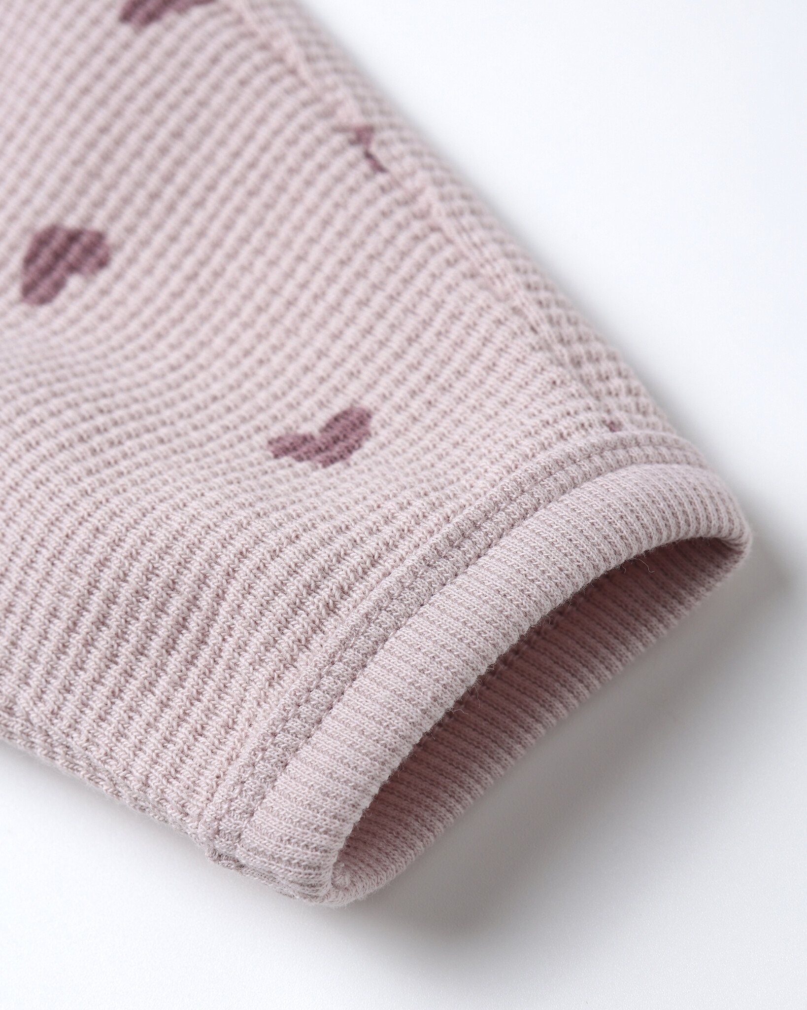 Quincy Mae Quincy Mae Hearts Waffle Slouch Set