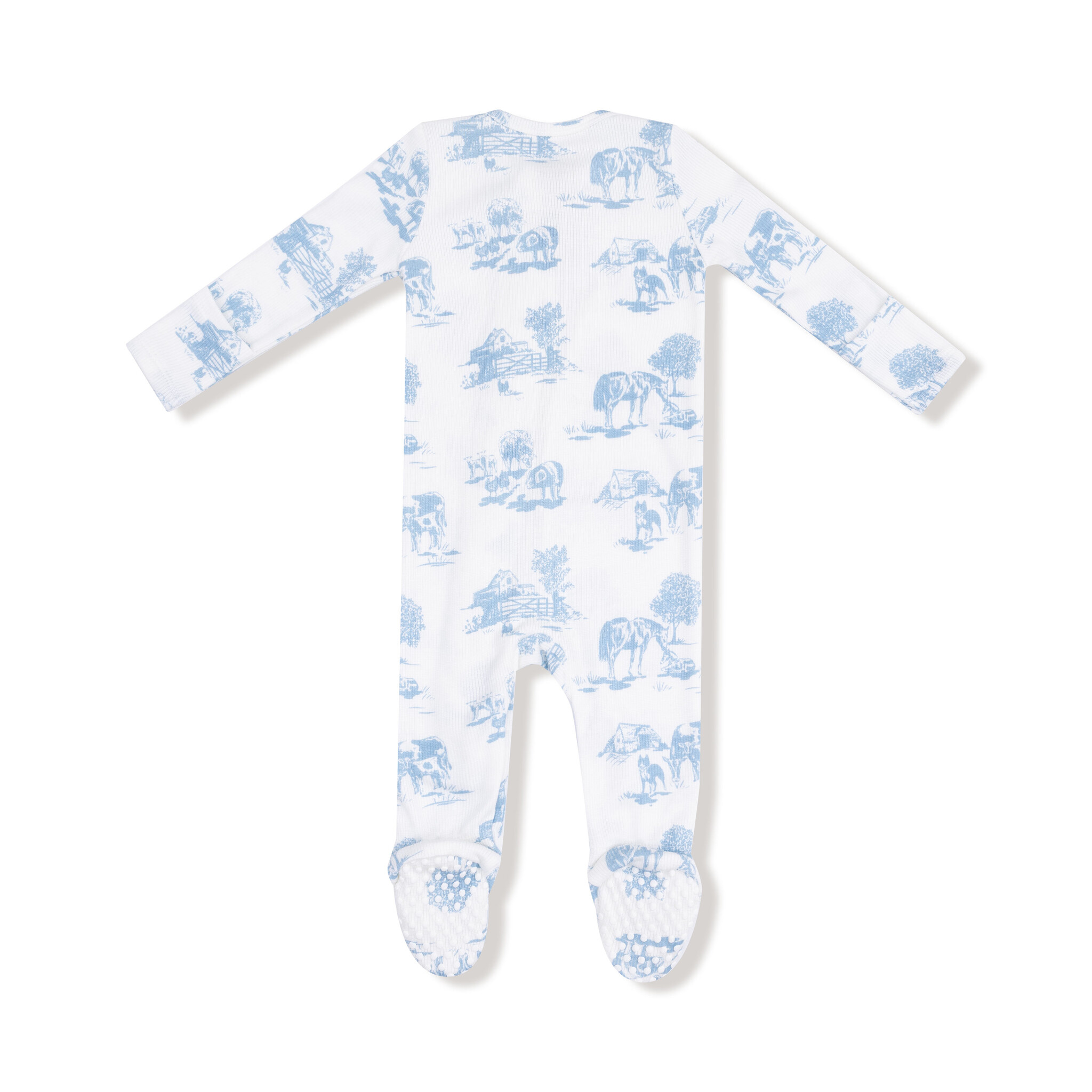 Angel Dear Angel Dear Farm Toile  2 Way Zipper Footie