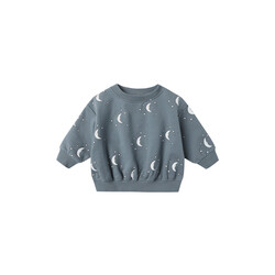 Quincy Mae Quincy Mae Silver Moons Relaxed Fleece Sweatshirt