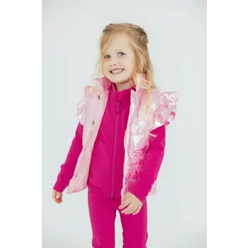 Mila & Rose Mila & Rose Pink Iridescent Checker Puffer Vest