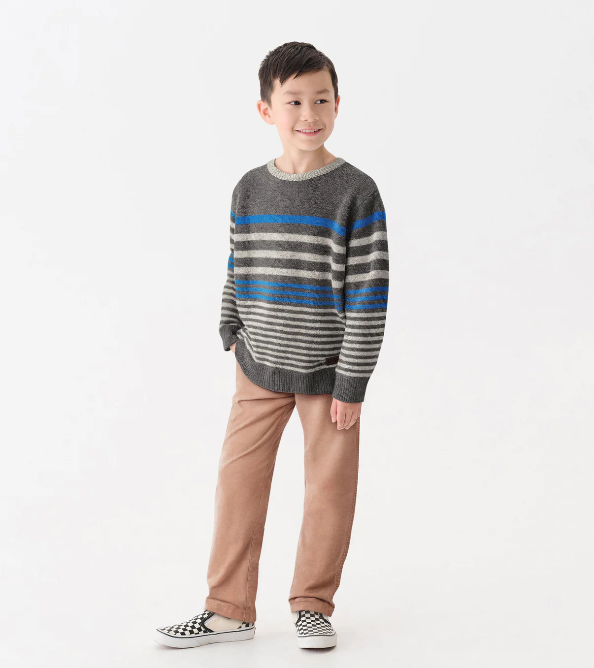 Hatley Hatley Speckle Stripe Crew Neck Sweater