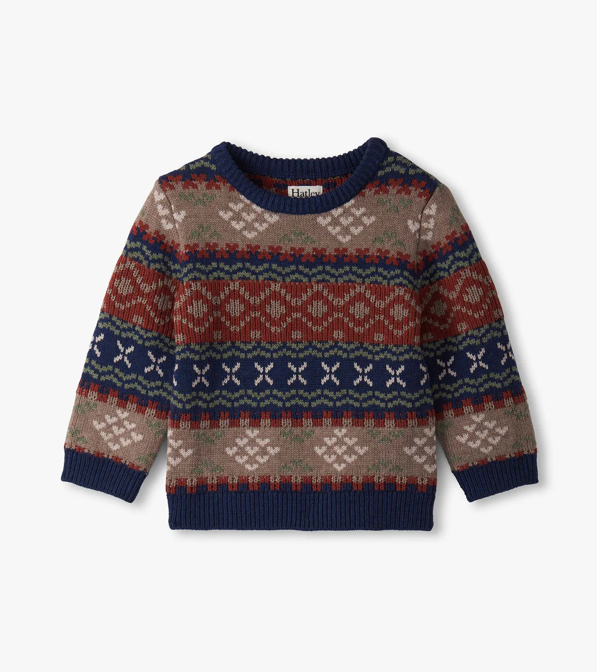 Hatley Hatley Vintage Fair Isle Crew Neck Sweater