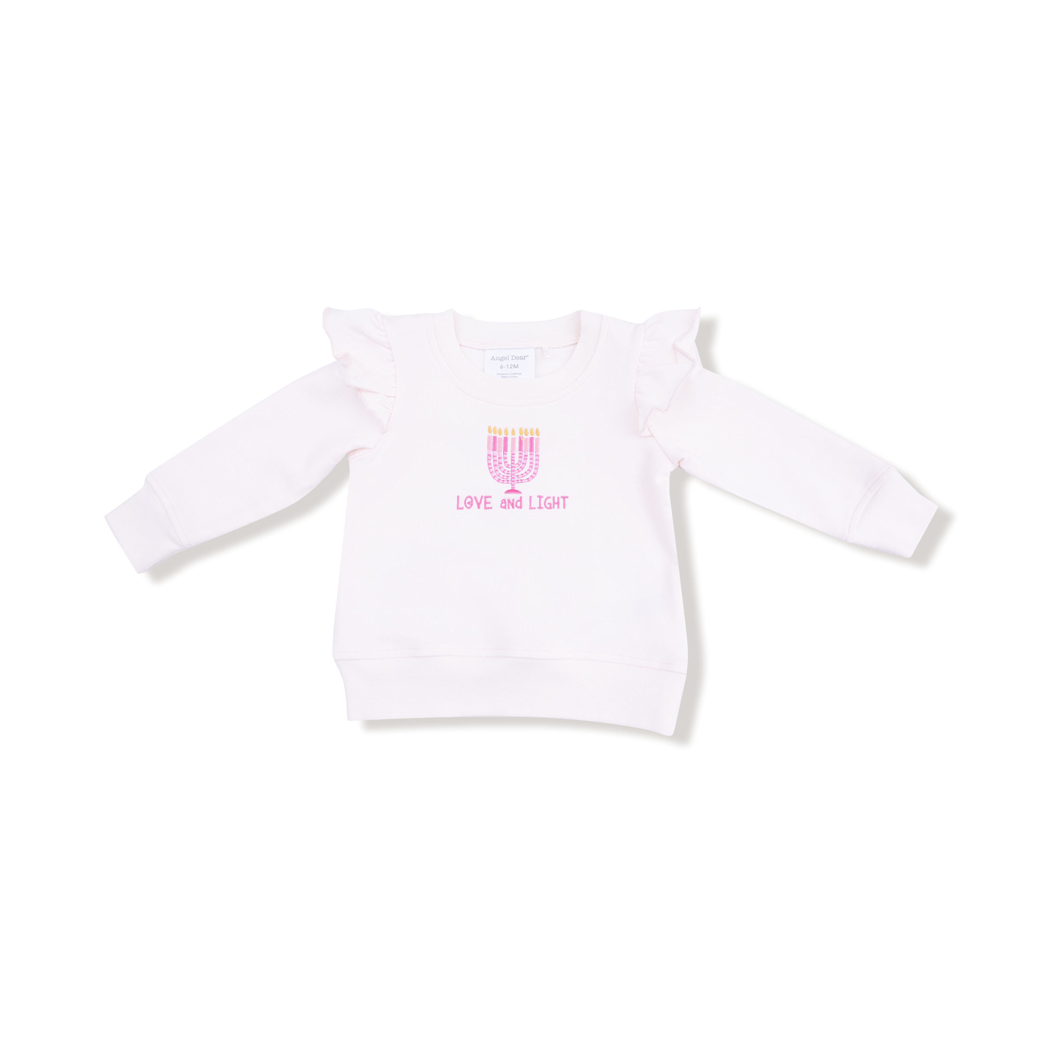 Angel Dear Angel Dear Hanukkah Ruffle Shoulder Sweatshirt