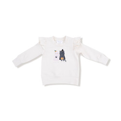 Angel Dear Angel Dear Trick or Treat Ruffle Shoulder Sweatshirt
