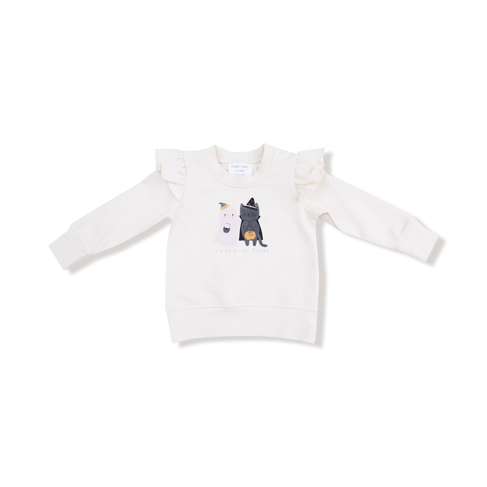 Angel Dear Angel Dear Trick or Treat Ruffle Shoulder Sweatshirt