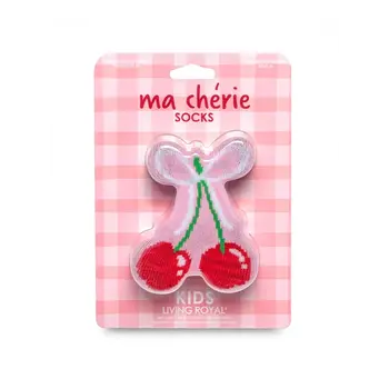 Living Royal 3D Packaged Crew Socks - Kids - Cherries Tied w/Bow 4+
