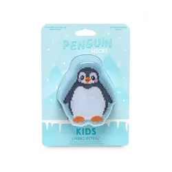 Living Royal 3D Packaged Crew Socks - Kids - Winter Penguin 4+