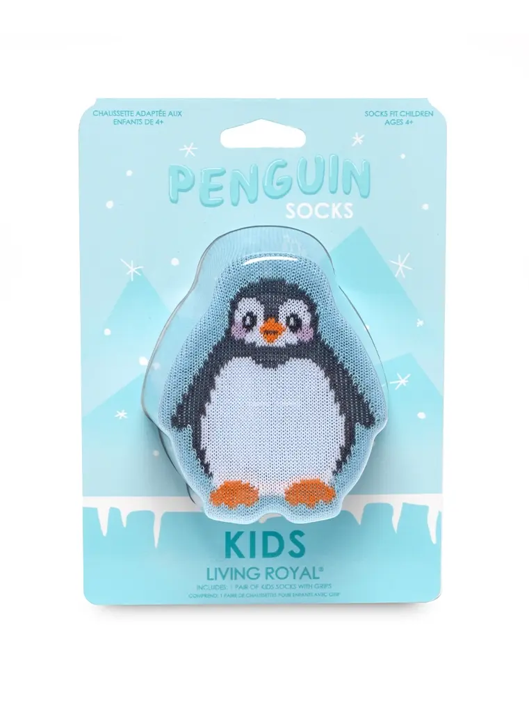 Living Royal 3D Packaged Crew Socks - Kids - Winter Penguin 4+