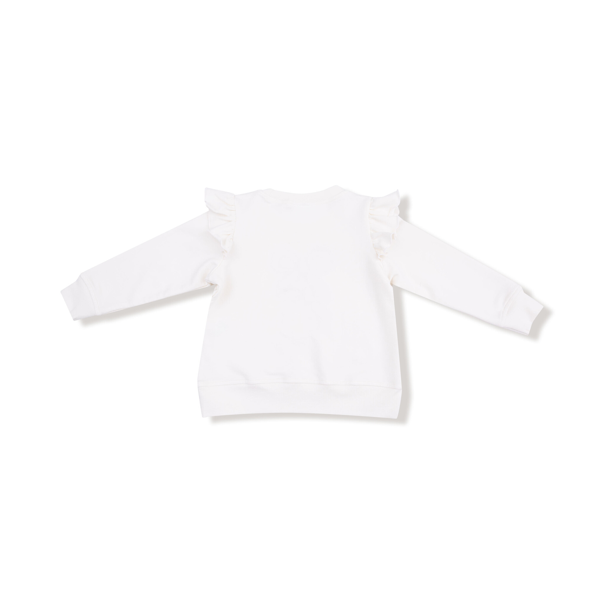 Angel Dear Angel Dear Candy Canes Ruffle Shoulder Sweatshirt