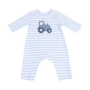 Angel Dear Angel Dear Mini Tractors Organic Cotton Snap Shoulder Romper