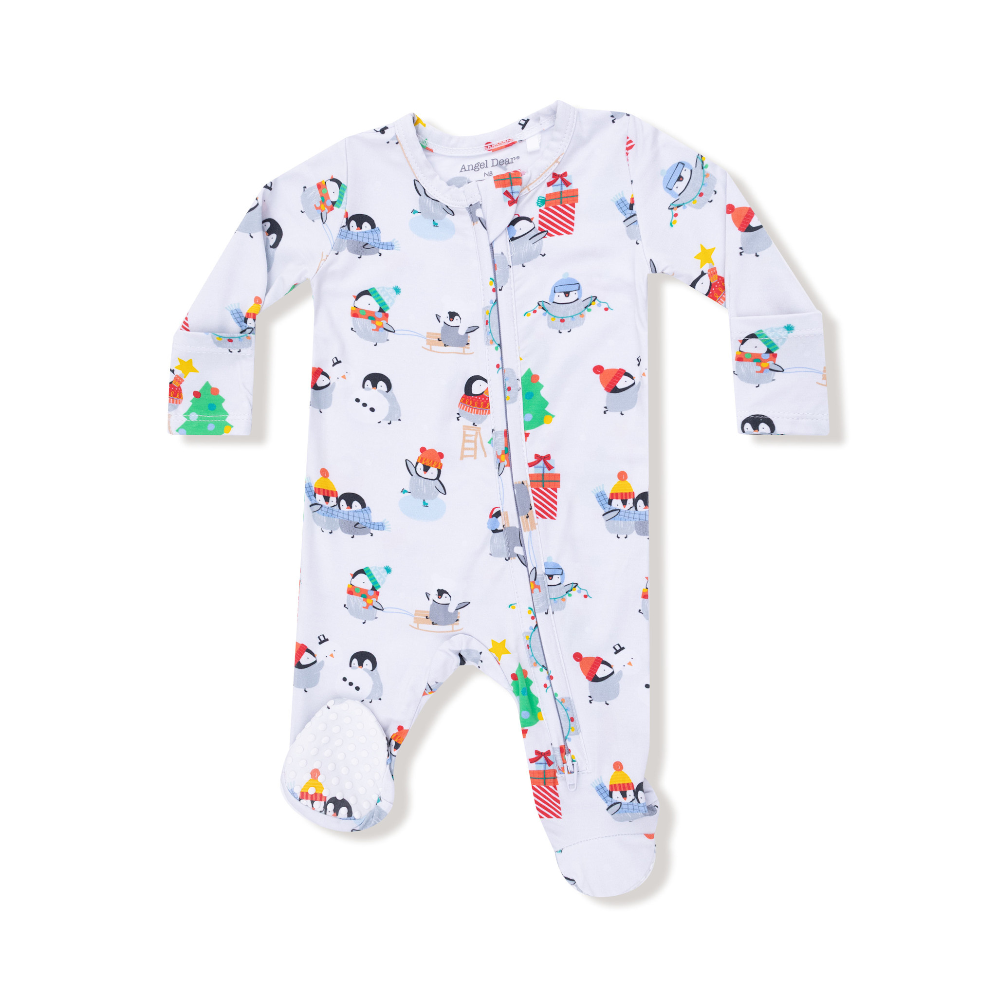 Angel Dear Angel Dear Holiday Penguins 2 Way Zipper Footie