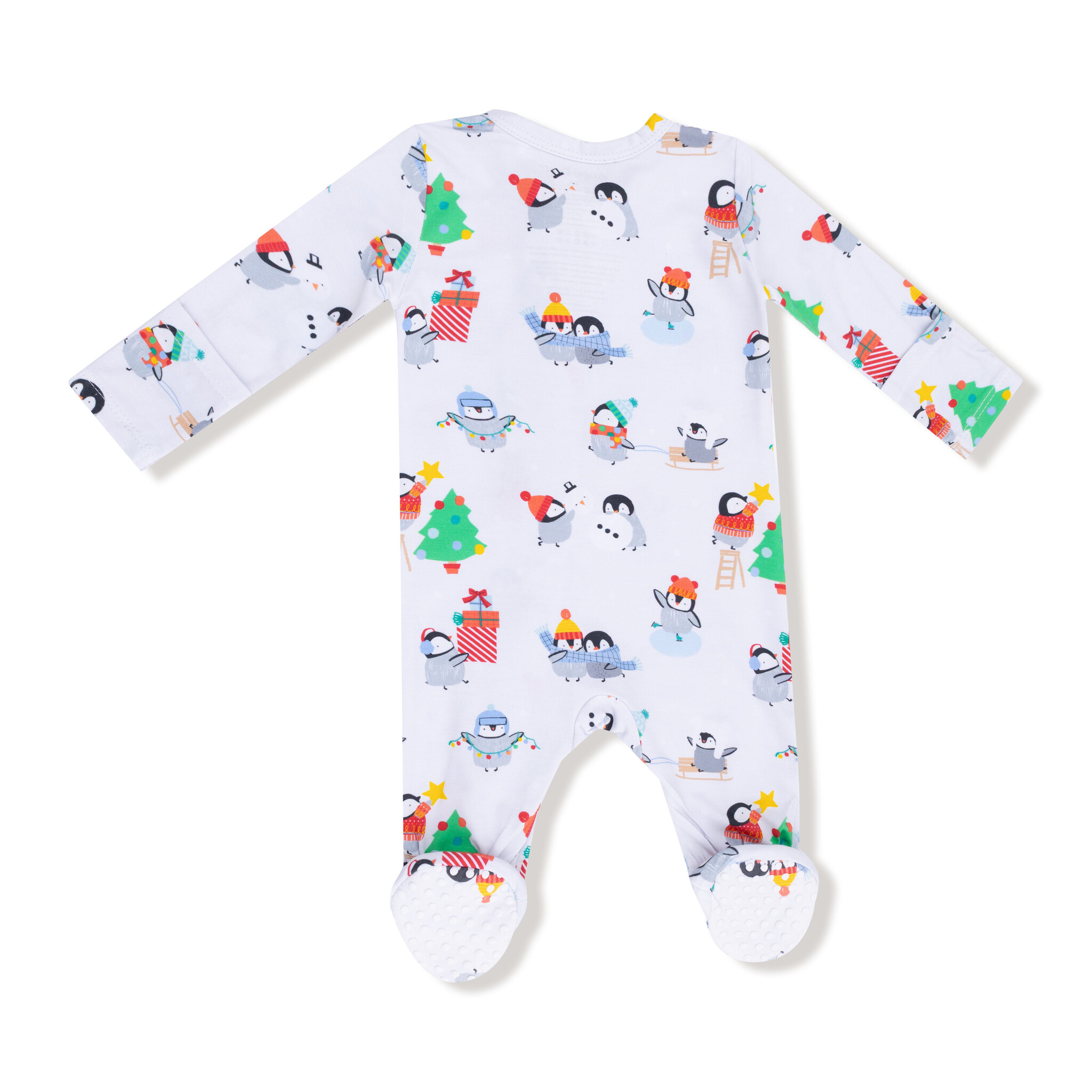 Angel Dear Angel Dear Holiday Penguins 2 Way Zipper Footie