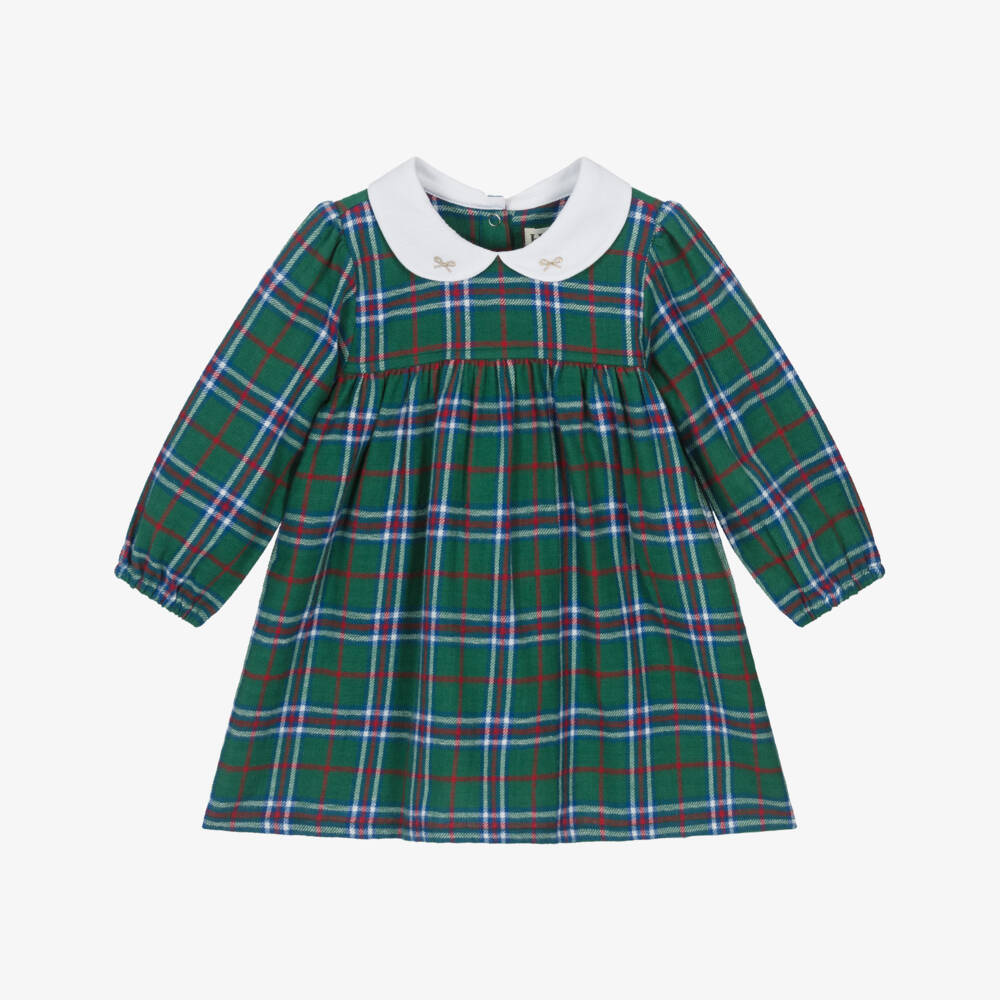 Hatley Hatley Holiday Plaid Puff Sleeve Pinafore