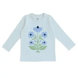 Winter Water Factory Winter Water Factory Long-Sleeve Graphic Tee - Blockprint Flowers