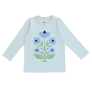 Winter Water Factory Winter Water Factory Long-Sleeve Graphic Tee - Blockprint Flowers