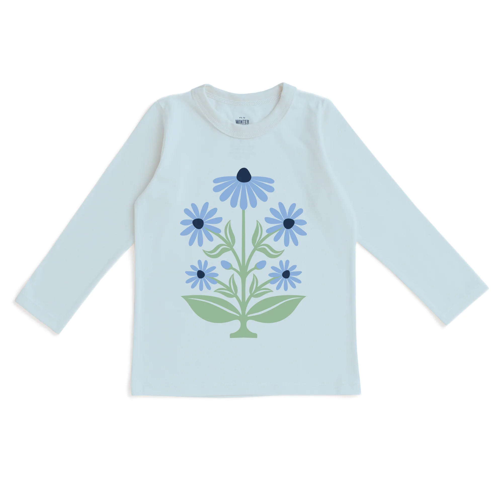 Winter Water Factory Winter Water Factory Long-Sleeve Graphic Tee - Blockprint Flowers