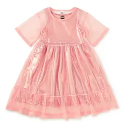 Tea Collection Tea Layered Tulle & Foil Dress