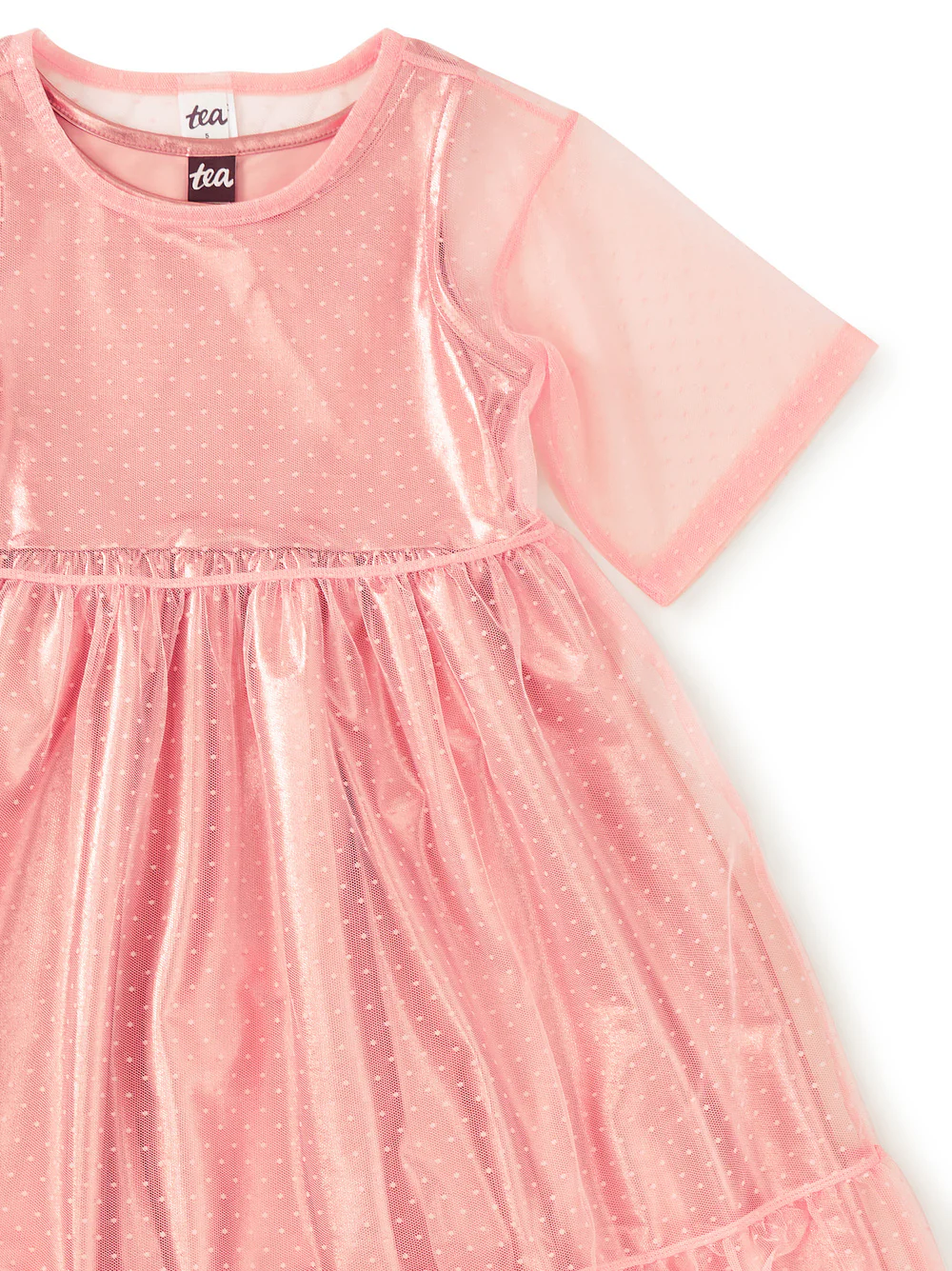 Tea Collection Tea Layered Tulle & Foil Dress