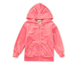 Tea Collection Tea Cat Ears Velour Hoodie