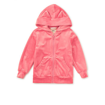 Tea Collection Tea Cat Ears Velour Hoodie