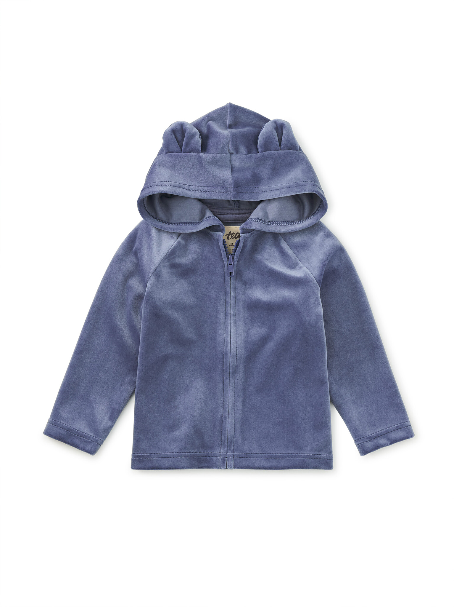 Tea Collection Tea Bear Ear Velour Hoodie