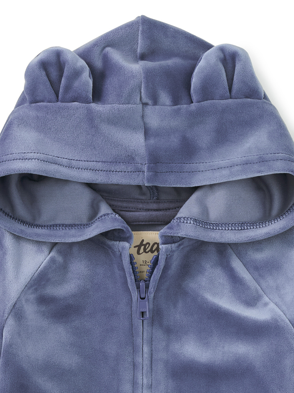 Tea Collection Tea Bear Ear Velour Hoodie