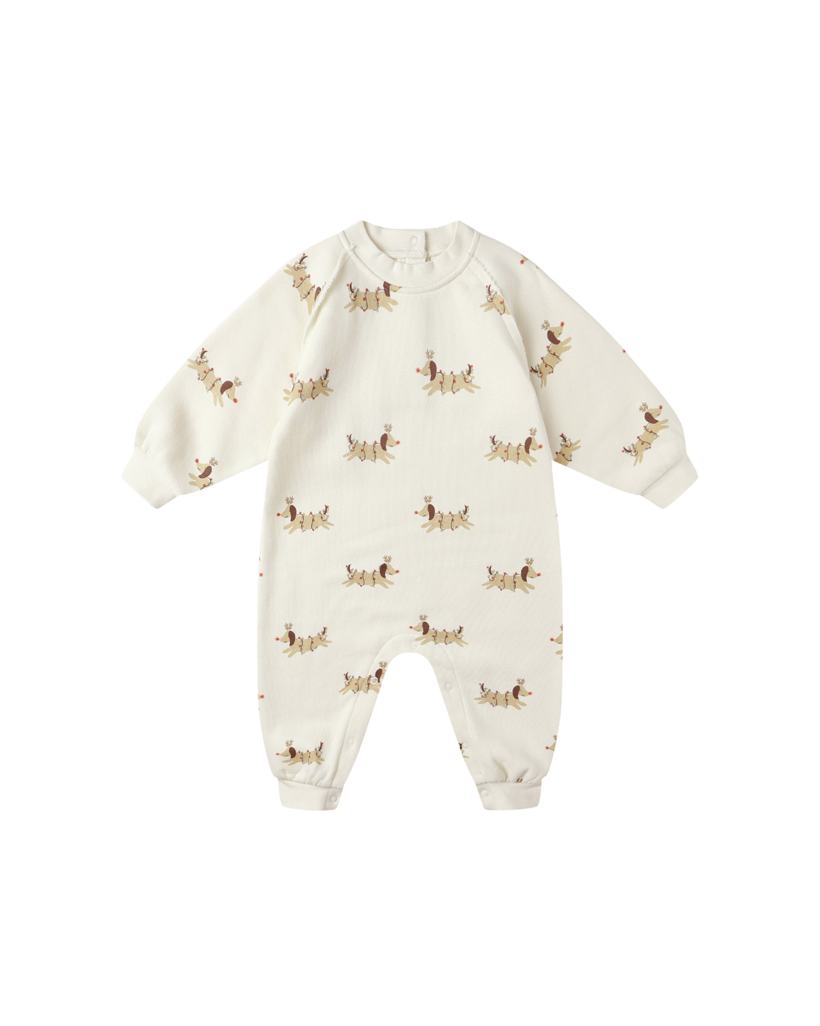 Rylee and Cru Rylee & Cru Christmas Dogs Raglan Jumpsuit