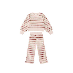Rylee and Cru Rylee & Cru Ruby Hearts Jacquard Knit Set