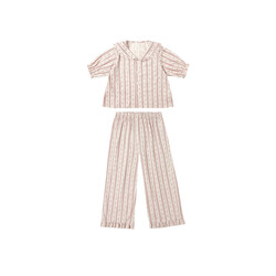 Rylee and Cru Rylee & Cru Candy Cane Stripe Ruffle Pajamas