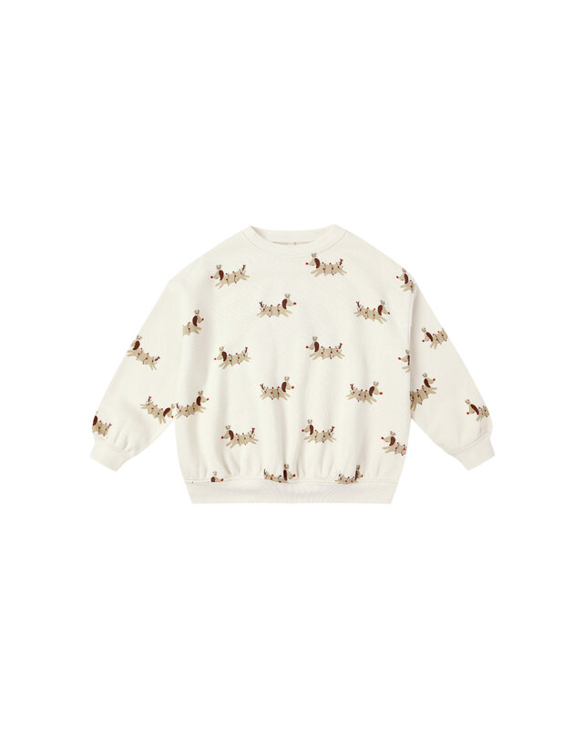 Rylee and Cru Rylee & Cru Christmas Dogs Relaxed Sweatshirt