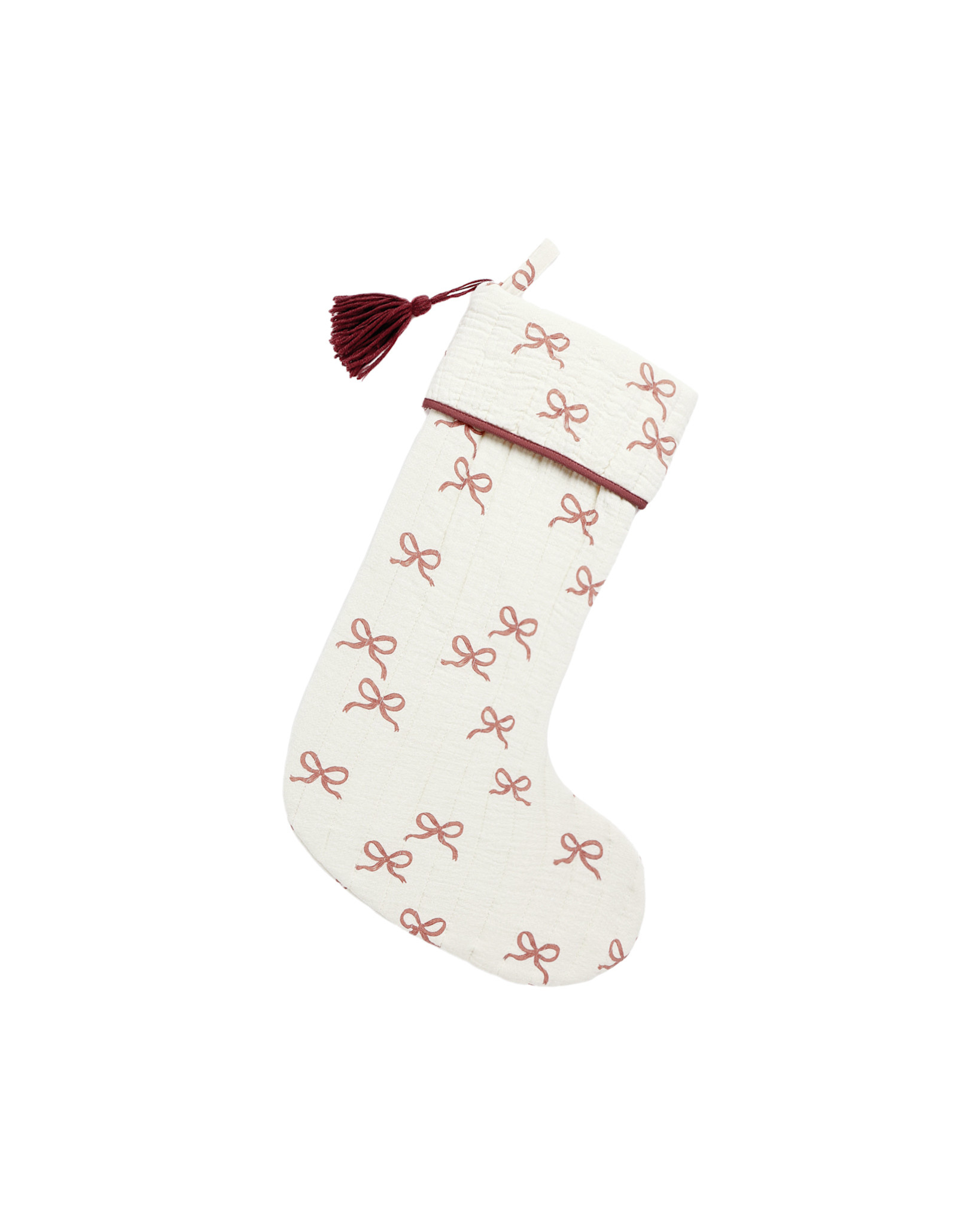Rylee and Cru Rylee & Cru Ruby Bows Christmas Stocking