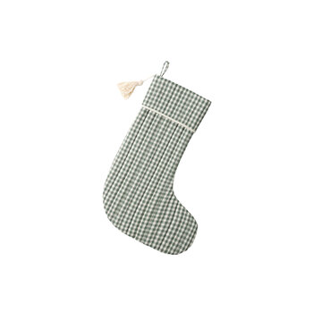 Rylee and Cru Rylee & Cru Evergreen Gingham Christmas Stocking