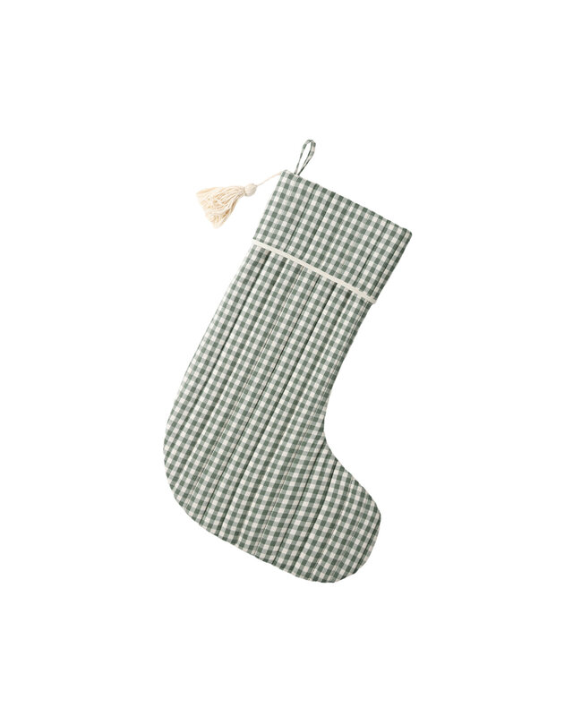 Rylee and Cru Rylee & Cru Evergreen Gingham Christmas Stocking