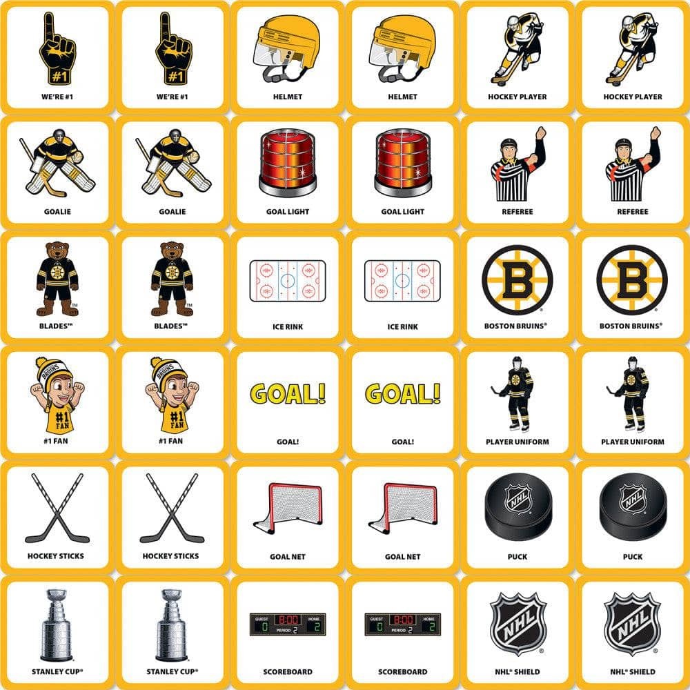 Masterpieces Puzzles Boston Bruins Matching Game