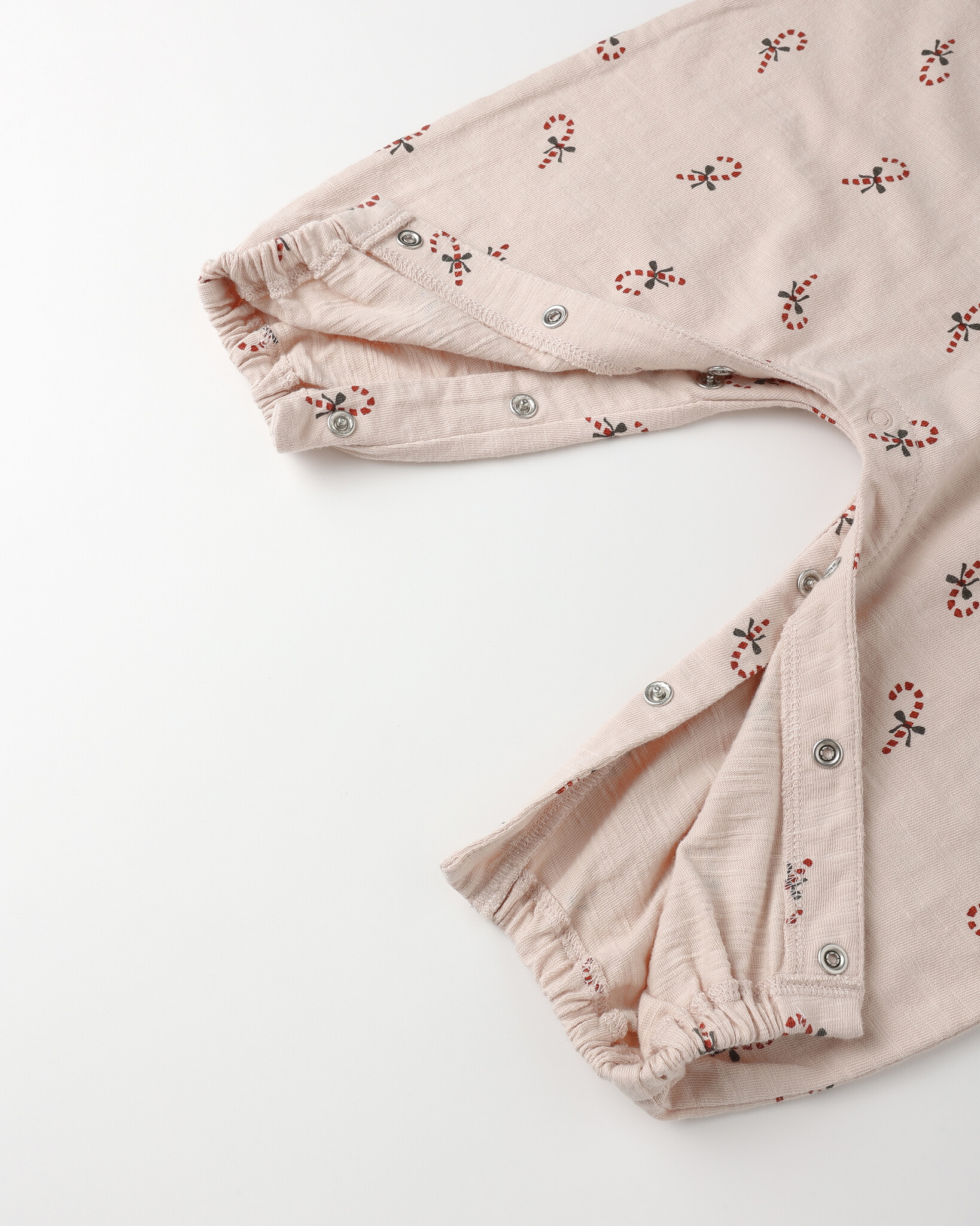 Rylee and Cru Rylee & Cru Candy Canes Henley Jumpsuit