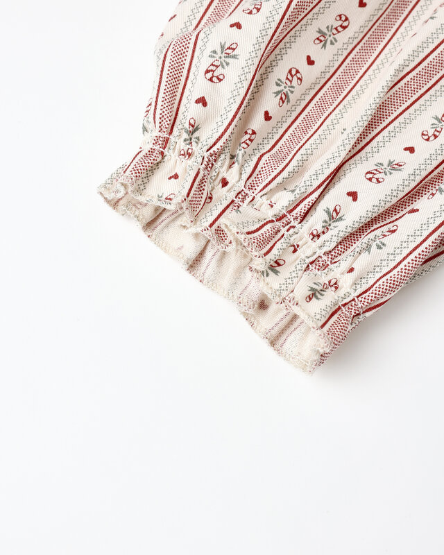 Rylee and Cru Rylee & Cru Candy Cane Stripe Ruffle Pajamas