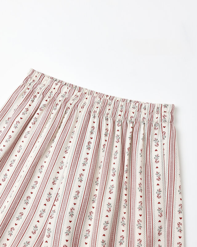Rylee and Cru Rylee & Cru Candy Cane Stripe Ruffle Pajamas